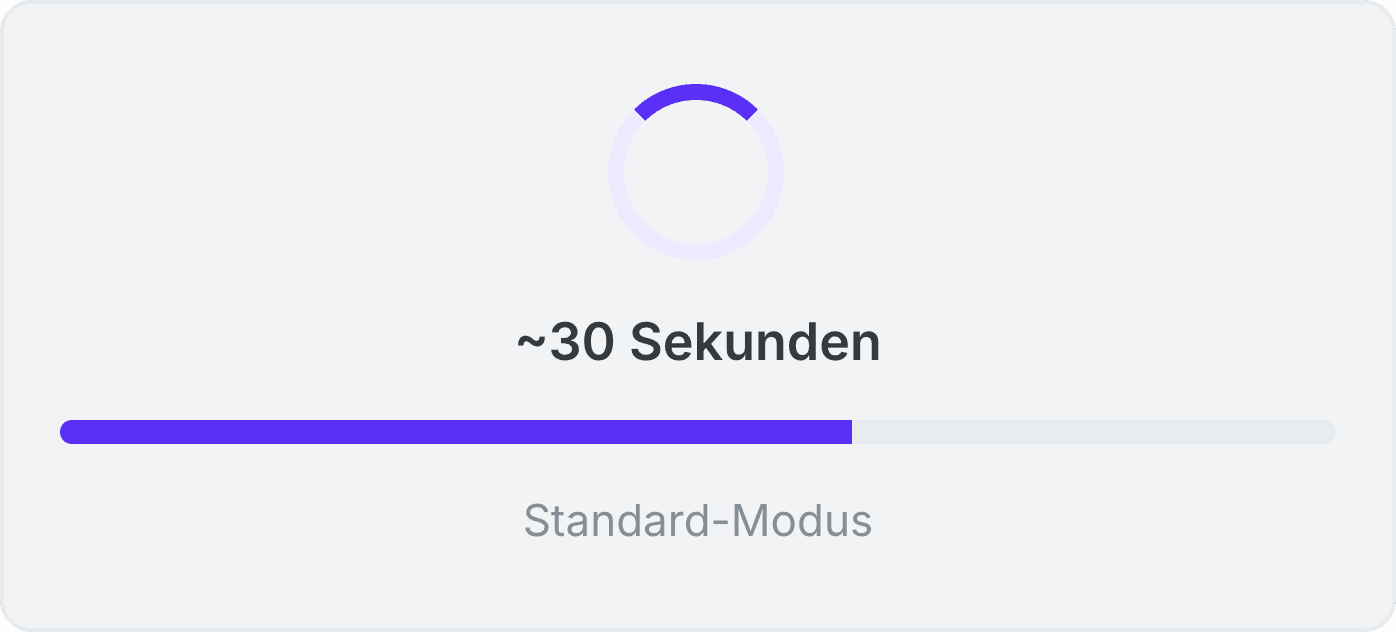 Plan wird erstellt